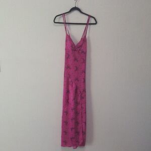 Urban Outfitters Pink Butterfly Print Maxi Dress